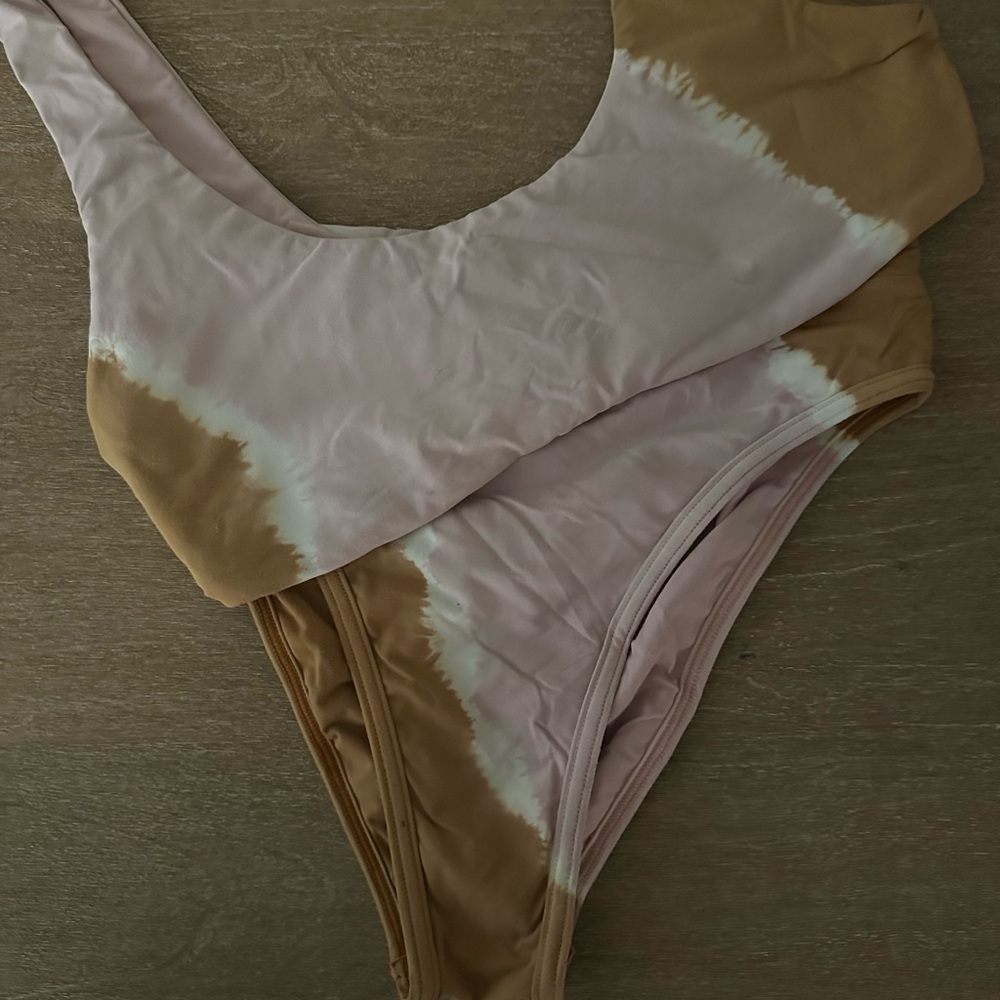 L*Space Tie-Dye Bikini in Brown and Cream